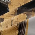thumbnail image 5 of Homewish Black Gold Gray Kitchen Curtains,Modern Brush Strokes Black Out Curtains Pack of 2 (42x63 Each), 5 of 6