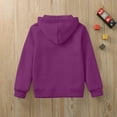 thumbnail image 5 of ibiyuan Boys Hoodies Size 6 Back To School Fashion Fashion Fall Winter Comfort Solid Color Hooded Hoodie Top Long Sleeve Girls Boys Coat Sweatshirt,Purple,5-6 Years, 5 of 6