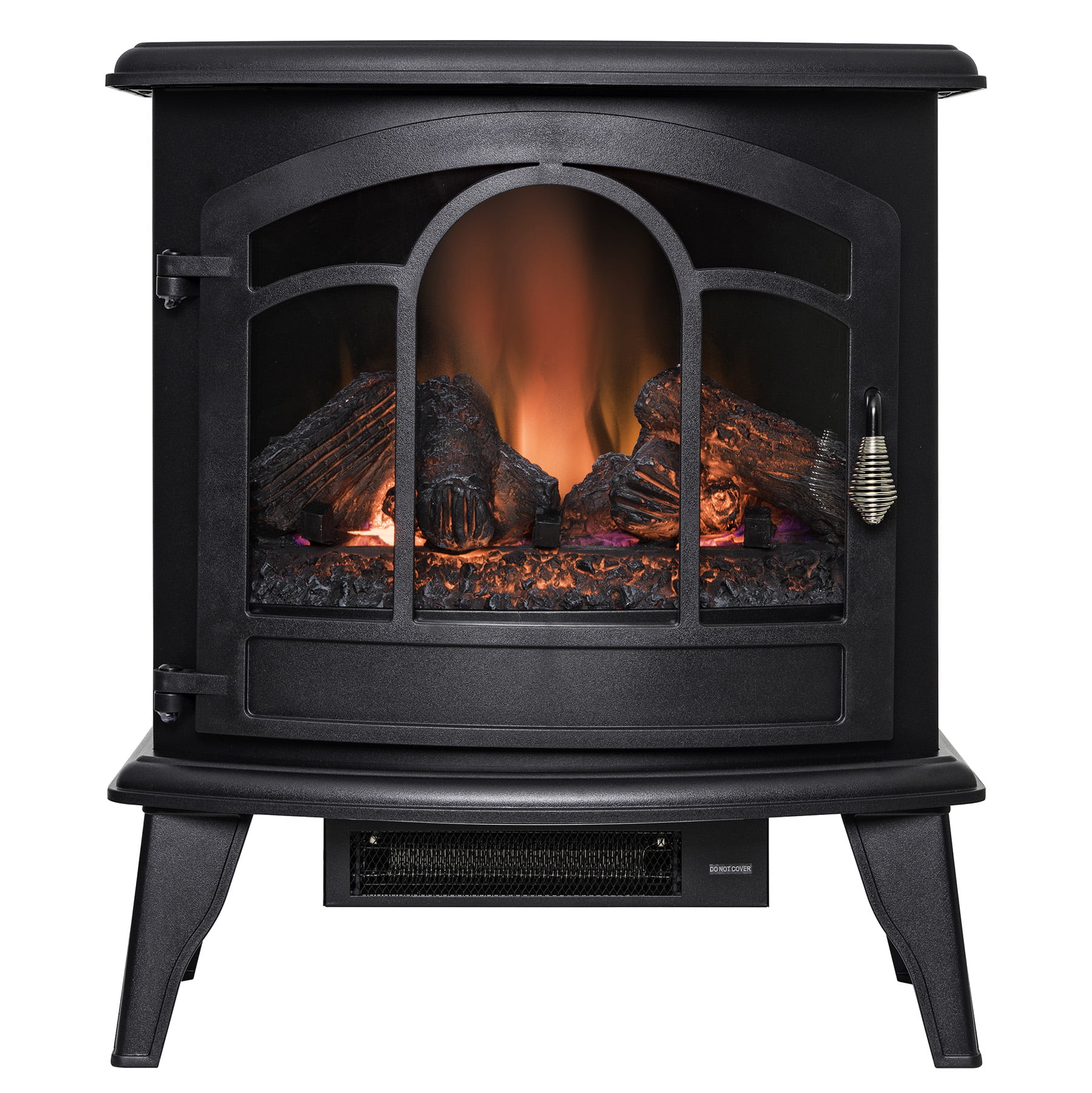 AKDY FP0085 20" Freestanding Portable Electric Fireplace Black 3D