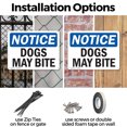 thumbnail image 3 of (2 Pack) Dogs May Bite OSHA Notice Sign 24 Inch X 18 Inch Plastic Sign, Weather Resistant, UV Protected for Workplace, Business, and Construction Site, Made in the USA, 3 of 8