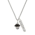 thumbnail image 1 of Delight Jewelry Silvertone Black Center Spinner Silvertone Sisters Best Friends Forever Bar Charm Necklace, 23", 1 of 4