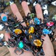 thumbnail image 5 of 20 Pcs Halloween Spider Rings with Colorful Plastic Gems, Trick or Treat Toy Ring Set for Halloween Costume Accessories and Party Favors, Suitable for Ages 14+, 5 of 5