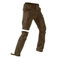thumbnail image 1 of Xyxonk Pantalon de Randonnée Homme Convertible Séchage Rapide Résistant à l'Eau Pantalon à Fermeture à Glissière Voyage Pêche Chasse Cargo Travail Léger Extérieur Couleur Unie avec 4 Poches Profondes Café L, 1 of 7