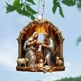 thumbnail image 5 of 2025 Christmas Nativity Scene Ornaments Religious Acrylic 2D Hanging Pendant The Birth of Jesus Christian Christmas Tree Decorations Xmas Holiday Memorial Keepsake Gift, 5 of 9