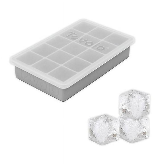 Tovolo Perfect Cube Ice Tray w/ Lid Oyster Gray