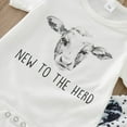 thumbnail image 6 of Infant Boys Girls Short Sleeve Romper Bodysuit Cartoon Cow Printed Pants Hat Outfits Trendy Infant Dailywear, 6 of 7