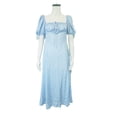 thumbnail image 3 of Vestidos Largos Vestidos de mujer Manga abullonada Vestido elegante Primavera Verano Ropa (Azul claro L) Ygjytge para Mujer azul claro T M, 3 of 8