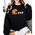 thumbnail image 4 of Pumpkin Ghost Halloween Sweatshirt for Women, Teens & Kids Cute Cozy Ghost and Pumpkin Sweater Black Sweatshirt Adult Large, 4 of 4