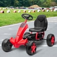 thumbnail image 3 of Go Kart for Kids, SESSLIFE Pedal Go Car with Adjustable Seat, Ride on Car for 3-5 Birthday Gift, Go Cart with Non-Slip Pedals, Pedal Powered Ride-on Toy for Boys and Gils, Red, X2531, 3 of 13