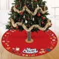 thumbnail image 5 of 30 Inch Christmas Tree Skirt with Festive Red and Green Plaid Design, Decorative Tree Mat for Holiday Home Decor, Xmas Party Supplies, and Ornament Display, 5 of 5