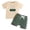 Cute08-Green, variant on Aunties Bestie Mama's Baby Clothes Baby Boy Short Sleeve Letter T-Shirt Solid Color Shorts Summer Outfit