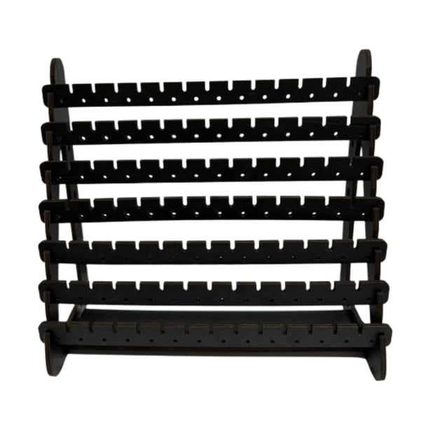 Expositor de pendientes, organizador de joyas de madera multiusos, estante para pendientes Negro