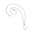 thumbnail image 3 of ELYA Women's White Curved Heart Charm Stainless Steel Necklace - 18", 3 of 5