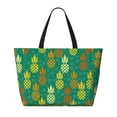 thumbnail image 2 of Daiia Pineapples1 Beach Travel Bag - Water-Resistant Beach Bag, Lightweight Tote with 7 Pockets for Women and Men - Gym,Pool,Camping,Reusable Grocery Bag, 2 of 7