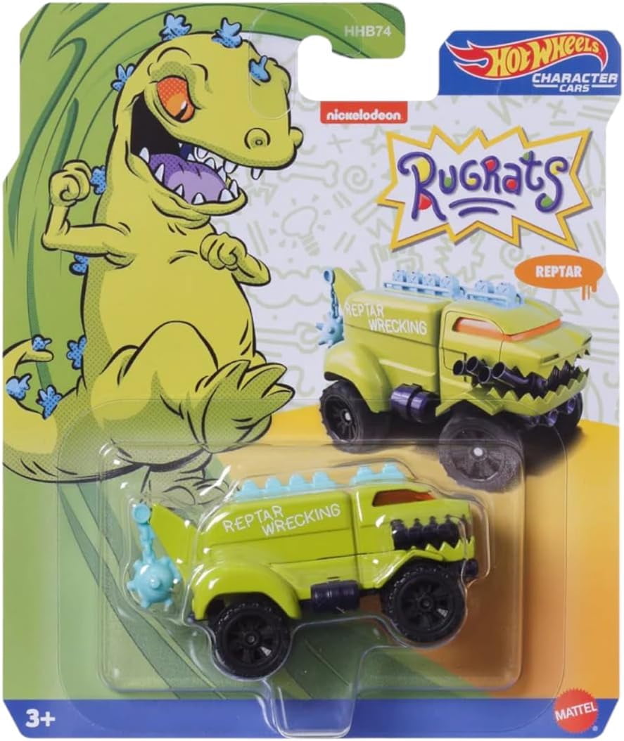 Hot Wheels Character Cars with Spongebob Squarepants Trolls Rugrats Set of 6 Diecast Vehicles HHB74-956P