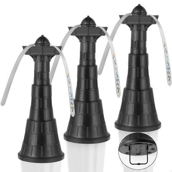 Juego de ventiladores de sobremesa, 3 unidades, levantados, ajustables en altura para exteriores