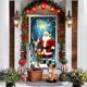 thumbnail image 4 of Christmas Door Curtain Santa Claus Polyester Fabric Decorative Cover for Holiday Party Wall and Door Hanging Festival Home Decor, 4 of 6