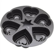 6 Cavity Heart 4"X2" - Dimensions Cake Pan