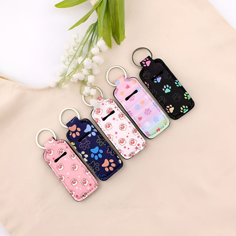 DESIGNICE 3Pcs Chapstick Holder Key Chain, Cute Keychains for