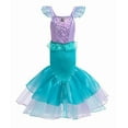 thumbnail image 2 of Girls Mermaid Dress Kids Party Ariel Costume Girls Mermaid Princess Dress, 2 of 3