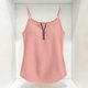 thumbnail image 4 of Neewe Women's Zipper V-Neck Sleeveless Summer Tops Business Casual Work Tunic Tank Tops Dressy Blouse Shirt, 4 of 8