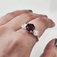 thumbnail image 3 of Garnet Ring, 925 Sterling Silver, Women Ring, Natural Garnet, January Birthstone, Christmas, Thanksgiving, Tiny Dainty Ring, Marquise CZ Ring, Handmade, Statement Jewelry, Wedding, Anniversary Gift, 3 of 8