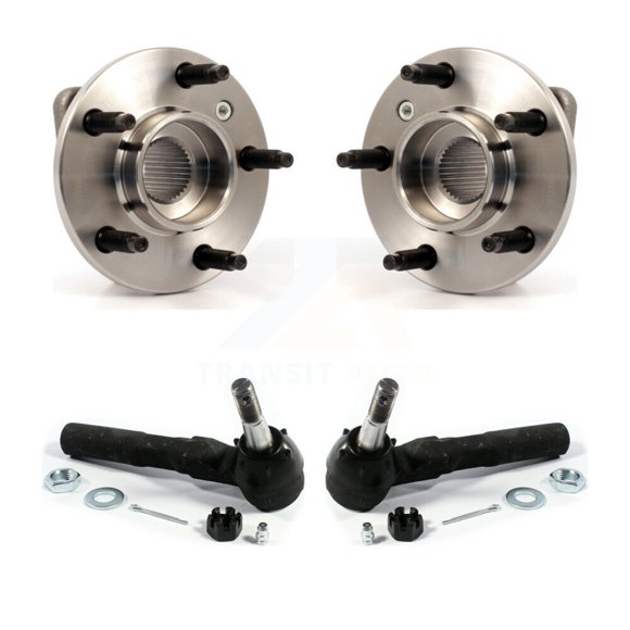 Transit Auto Front Wheel Bearing and Tie Rod End Kit for Car Buick Rendezvous Chevrolet Malibu Pontiac Aztek - Left Right Side (Driver Passenger) K77-100102