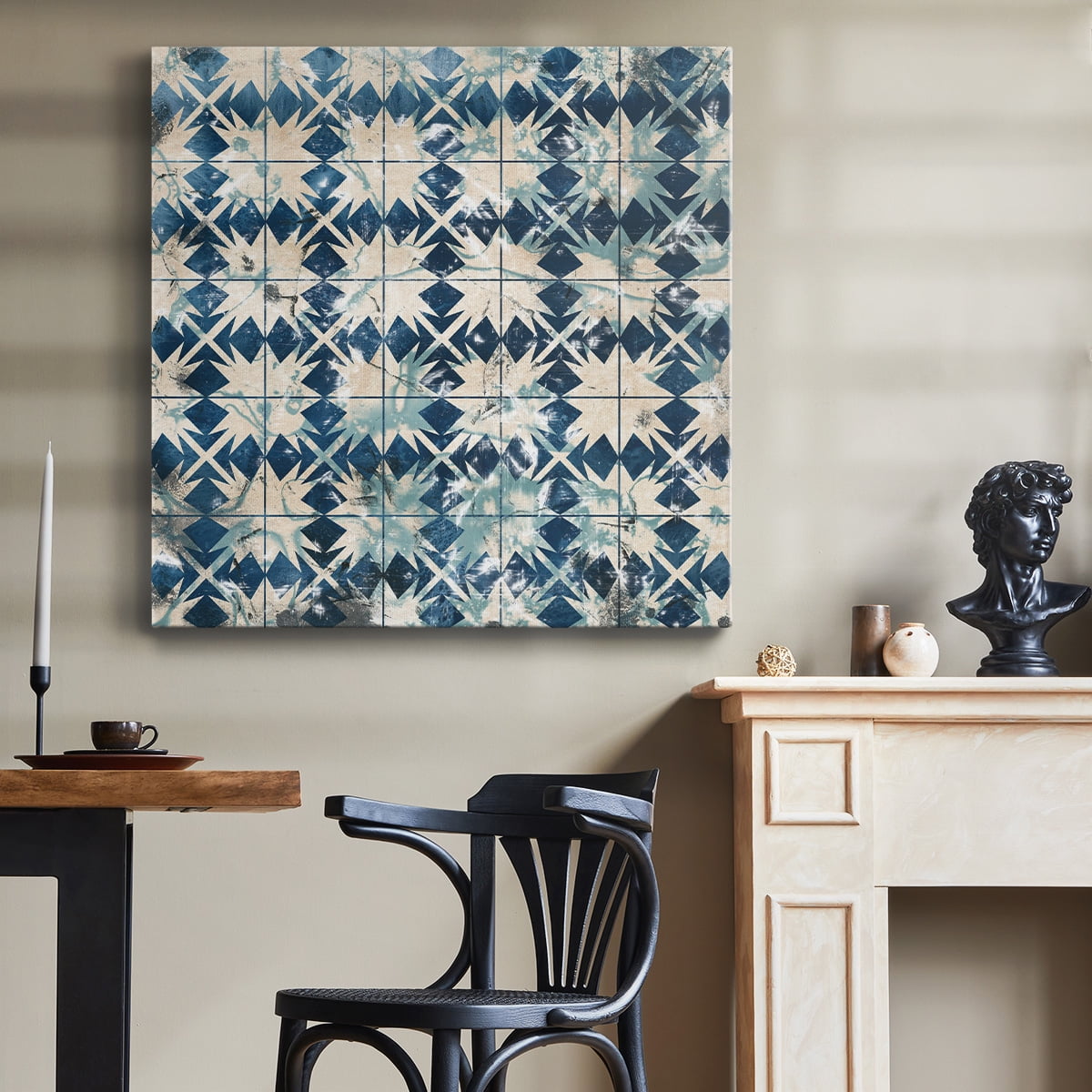 Wexford Home Tile-Dye VI-Premium Gallery Wrapped Canvas, 40" x 40" - Ready to Hang