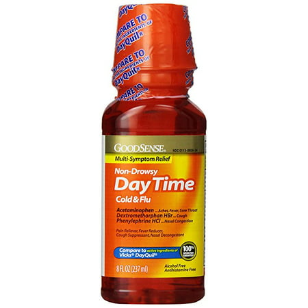 GoodSense Daytime Cold and Flu Multi-Symptom Relief, 8 Fluid (Best Daytime Cold Relief Medicine)