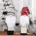 thumbnail image 5 of Paquete de 4 adornos para botellas de vino de gnomo sueco Tomte hechos a mano, decoraciones navideñas decorativas de Papá Noel escandinavo, decoración de mesa de comedor navideña, regalo de fiesta Sailing Electrónica, 5 of 5