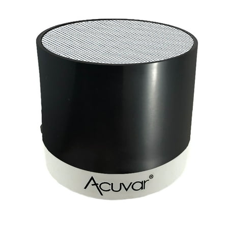 Mini Usb Card Reader Acuvar Wireless Rechargeable Mini Speaker Pod with Micro SD Card Reader and USB Compatibility (Black) ()