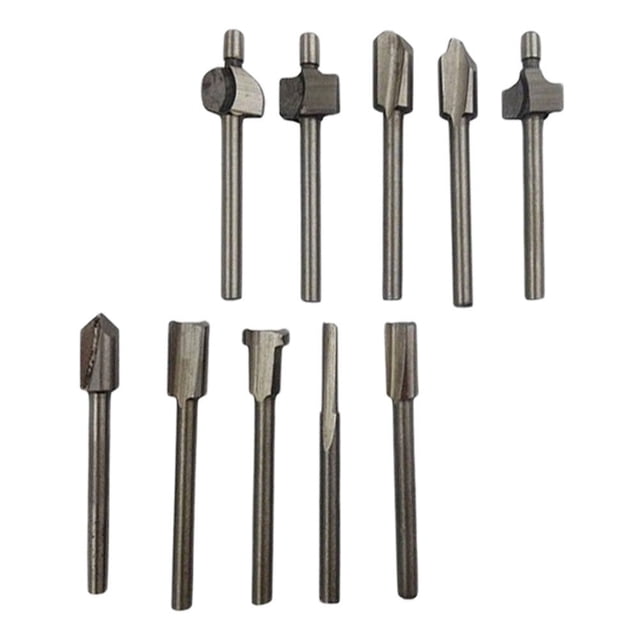 LOLIPPYY 10 Pcs Embouts de Défonceuse pour Contreplaqué et Menuiserie avec Processus de Meulage Miroir 3mm 1 8 Pouces