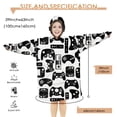 thumbnail image 3 of BlessLiving Wearable Blanket Hoodie for Kids, Oversized Sherpa Fleece Sweatshirt Blanket, 60x40", 3 of 8