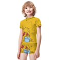 thumbnail image 2 of Winnie The Pooh Boys Two Piece Swimsuit Kids Swimwear Set Short Sleeve Bathing Suit Trunks And Shirt, 2 of 7