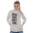 thumbnail image 3 of Boat Hair Don't Care Ocean Vibes Cute Women's Long Sleeve T Shirt Brisco Brands X, 3 of 6