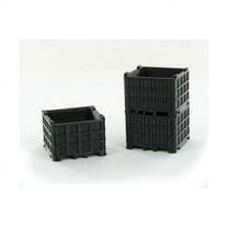 3D to Scale 1/64 3 Pack of 3D Printed Black Plastic Bin Pallets 64-252-BK