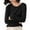 Black, variant on yunLCZ Women Shirts Women's Semi Turtleneck Sweater Long Sleeved Solid Color Pullover With A Base Shirt Spring And Autumn Loose Sweater Top