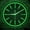Green, variant on Minimalist Spoke Design Illuminated Wall Clock for Living Room Bar Retro Industrial Home Decor Metal Frame LED Neon Light Clock