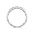thumbnail image 4 of AFFY 0.25CT Moissanite Diamond Channel Set Men's Engagement Ring in 14K White Gold over Silver-8, 4 of 6