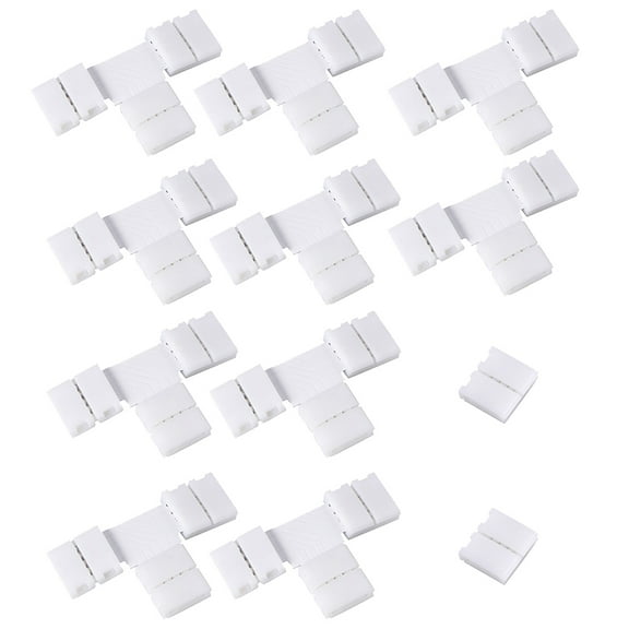 10pcs T Shape LED Light Strip Corner Connectors with 2pcs RGB 5050 Clasps