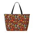 thumbnail image 2 of Fotbe Retro Coffee Bolsa de Viaje para Playa - Resistente al Agua, Bolsa Tote de Gran Capacidad y Ligera con 7 Bolsillos para Mujeres y Hombres, 2 of 7