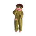 thumbnail image 2 of Silly Onesie Funny Frog Hooded One Piece Pajamas, Cozy Home Loungewear & Sleepwear, Cute Cartoon Matching Couple Pajamas for Adults & Youth, Fleece Unisex Jumpsuit Costume, Available In Green., 2 of 3