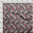thumbnail image 3 of oneOone Tissu en Rayonne Marron Floral pour Robe Tissu Imprimé au Mètre 56 Pouces de Large, 3 of 5