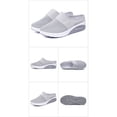 thumbnail image 7 of Domzle Slip-On Mules Sneakers for Women 2026 Backless Knit Comfortable Lightweight with Arch Support Walking Shoes for Travel House Office Gray 41, 7 of 7