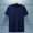 A_ Dark Blue, variant on Men's Short Sleeve Shirts Gauze Button Down T-Shirts Casual Button Sleeve Shirt Dress Shirt with Pocket White L