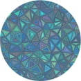 thumbnail image 1 of Ahgly Company Machine Washable Indoor Round Transitional Blue Area Rugs, 3' Round, 1 of 7