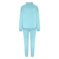 thumbnail image 4 of Elainilye Fashion Jogging Suits for Women 2 Piece Sweatsuits Casual Solid Color Zipper Lapel Sweatshirt Top and Pants Set,Blue, 4 of 5