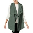 thumbnail image 1 of Kensie Womens Fuzzy Fashion Vest, Verde, Mediano, 1 of 2