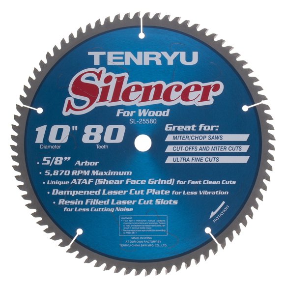 Tenryu SL-25580 Lame de Scie 10 Pouces