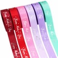 thumbnail image 7 of Ribbon for Gift Wrapping, Mother's Day Floral Ribbon, Mom Glitter Ribbon, Satin Craft Supply, DIY Bouquet Ribbon, Party Decor Satin Ribbon, Floral Ribbon for Wreath, Glitter Craft Ribbon, 7 of 7